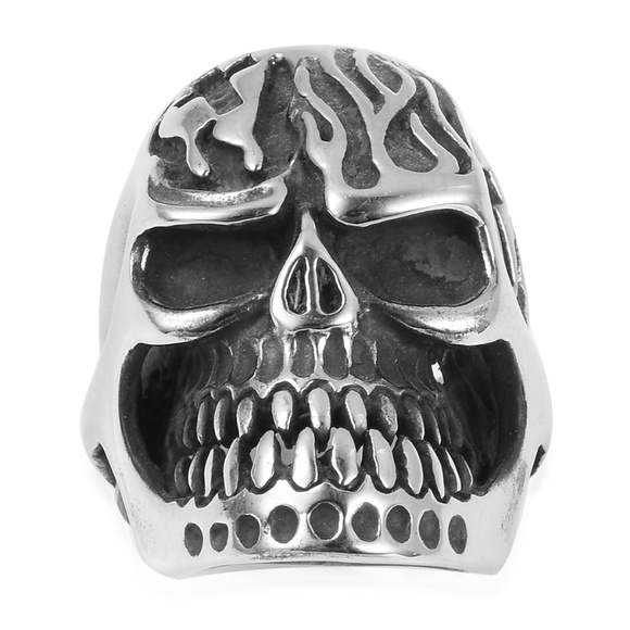 Other - Black Oxidized Stainless Steel Men's Skull Ring